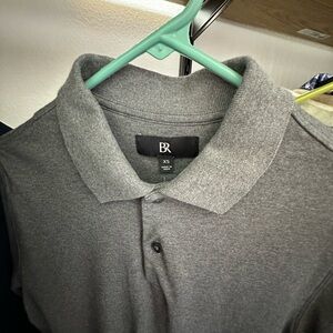 Banana Republic Gray Polo Shirt Classic Knit
